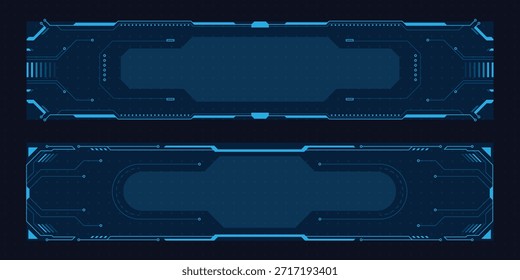 Conjunto de painéis de interface modernos e futuristas