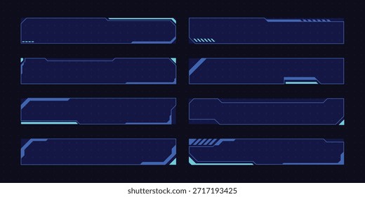Conjunto de paneles de interfaz modernos y futuristas