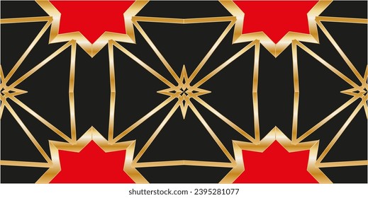 Set Set mit modernen geometrischen luxuriösen Hintergründen für Geschäfts- oder Präsentations- oder Grußkarten mit goldenen Linien .goldenes Muster auf schwarzem Hintergrund