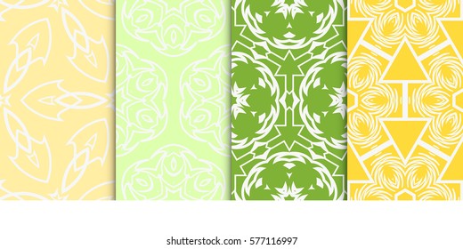 set of modern geometric pattern. seamless floral ornament. vector illustration. for design, wallpaper, textile, fabric set of modern geometric pattern. seamless floral ornament. vector illustration. for design, wallpaper, textile, fabric