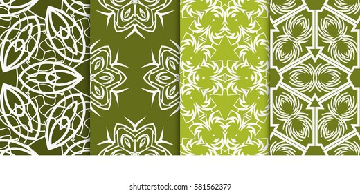 set of modern geometric pattern. seamless floral ornament. vector illustration. for design, wallpaper, textile, fabric set of modern geometric pattern. seamless floral ornament. vector illustration. for design, wallpaper, textile, fabric