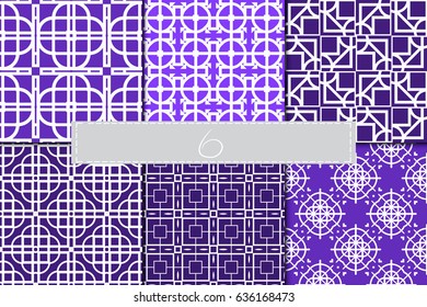 set of modern geometric pattern. Seamless vector illustration. for wrapping, printing, wallpaper, fill pattern.
