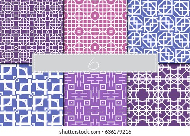 set of modern geometric pattern. Seamless vector illustration. for wrapping, printing, wallpaper, fill pattern.