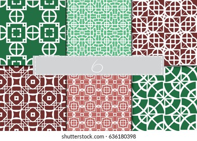 set of modern geometric pattern. Seamless vector illustration. for wrapping, printing, wallpaper, fill pattern.