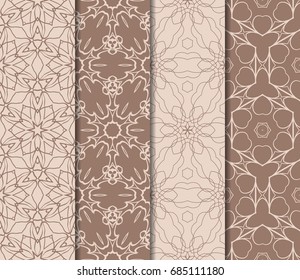 set of modern geometric pattern. Seamless vector illustration. for interior design, printing, wallpaper, fill pattern. skin tone color