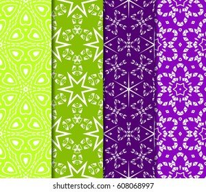 set of modern geometric pattern of small square and triangular elements. vector illustration