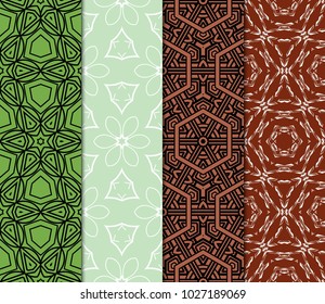 set of modern geometric pattern. vector illustration. for fashion design, interior, wallpaper, cover book, scrapbooking