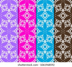 Set of Modern Geometric Pattern. Vector illustration. For fabric, textile, interior, print.