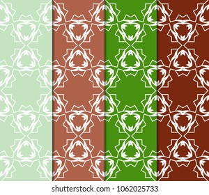 Set of Modern Geometric Pattern. Vector illustration. For fabric, textile, interior, print.