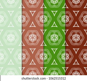 Set of Modern Geometric Pattern. Vector illustration. For fabric, textile, interior, print.
