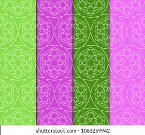 Set of Modern Geometric Pattern. Vector illustration. For fabric, textile, interior, print.