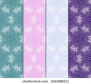 Set of Modern Geometric Pattern. Vector illustration. For fabric, textile, interior, print.