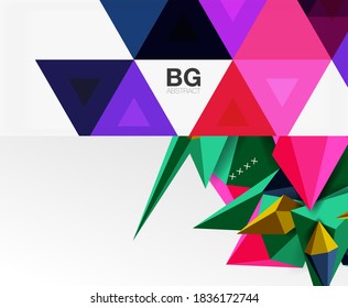 Set of modern geometric shapes abstract backgrounds. Vector illustrations for covers, banners, flyers and posters and other