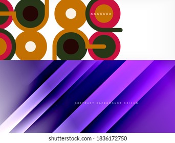 Set of modern geometric shapes abstract backgrounds. Vector illustrations for covers, banners, flyers and posters and other