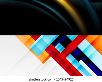 Set of modern geometric shapes abstract backgrounds. Vector illustrations for covers, banners, flyers and posters and other