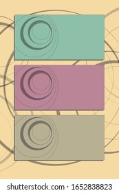 Conjunto de plantillas geométricas modernas para invitaciones, tarjetas, presentaciones, saludos, negocios. Imágenes vectoriales de círculos abstractos. Plantilla de portada moderna, pasos
