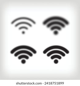 Set of modern geometric wifi dots. Vector. Modern background for posters, websites, web pages, business cards, postcards, interior design. Punk, pop, grunge in vintage style.