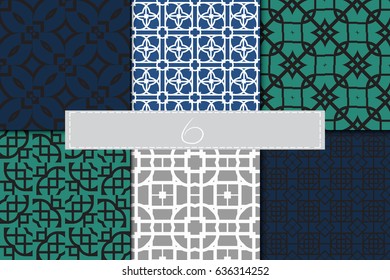 set of modern geometrical pattern of simple geometric shape. vector illustration
