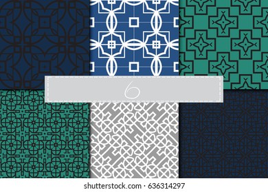 set of modern geometrical pattern of simple geometric shape. vector illustration