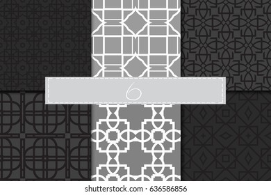 set of modern geometrical pattern of simple geometric shape. vector illustration