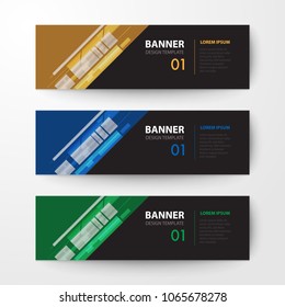 Set of Modern geometrics banners web design template abstract vector background elements, Business presentation.