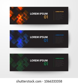 Set of Modern geometrics banners web design template abstract vector background elements, Business presentation.