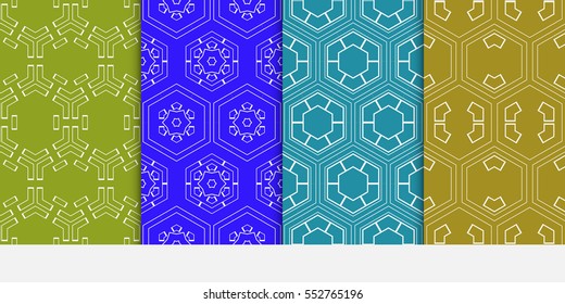set of Modern Geometry ornament. Seamless Vector illustration. Decorative texture for design wallpaper, web page, banner, flyer.