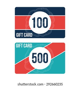 Set of modern gift card templates