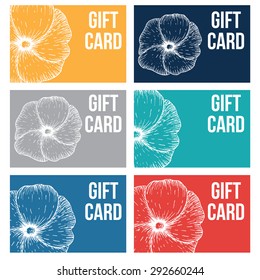 Set of modern gift card templates