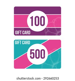 Set of modern gift card templates