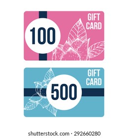 Set of modern gift card templates