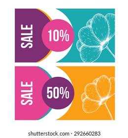 Set of modern gift card templates