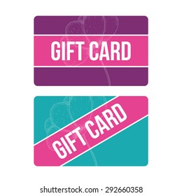 Set of modern gift card templates
