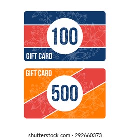 Set of modern gift card templates