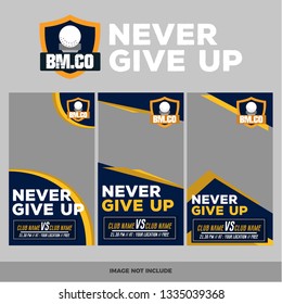 Set of modern Golf web banner