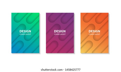 Set Modern ٍShape Gradient Color, Abstract Bubble  Geometric Cover Graphic Design Template for Cover Book, Poster, Flyer, Banner, Landing Page, Web, Social Media, Print, Wallpaper, Background Eps10