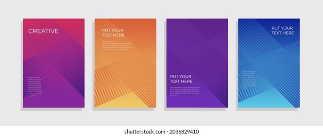 Set of modern gradient covers design. Colourful gradient vector background. Modern template design for cover or web