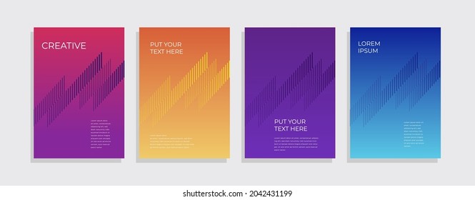 Set of ,modern gradient covers design. Colourful gradient vector background. Modern template design for cover or web