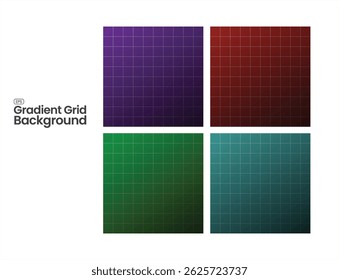 Set of Modern Gradient Grid Background Vectors