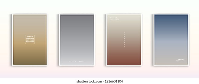 Set modern gradients in abstract sunset and sunrise sea blurred background templates. Square blurred background - sky clouds,nature. vector design.