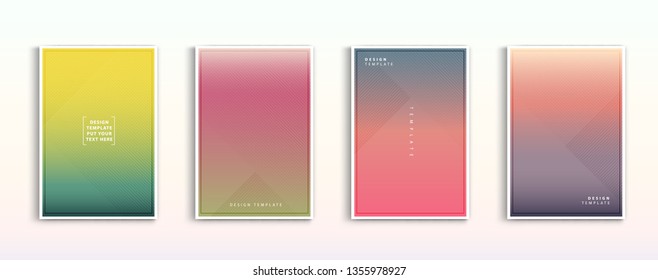 Set modern gradients in abstract sunset and nature beautiful blurred background templates. Square blurred background - sky. vector design