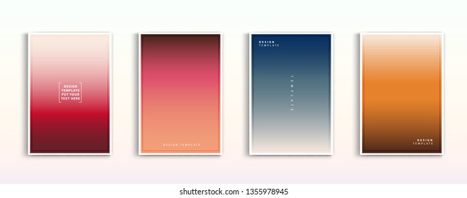 Set modern gradients in abstract sunset and nature beautiful blurred background templates. Square blurred background - sky. vector design