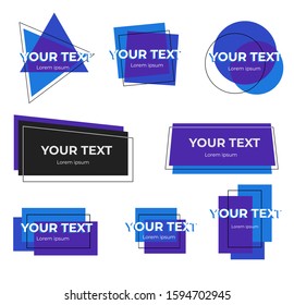 Set of modern graphic elements. Mock up. Dynamic color shapes and lines. Template for the design of a logo, flyer or presentation. Vector. Minimal cover design.