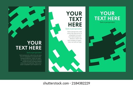 set modern Green spring color template with rectangular shape move in circular direction for technology, sport event, business, presentation, cover, flyer, brochure, etc.