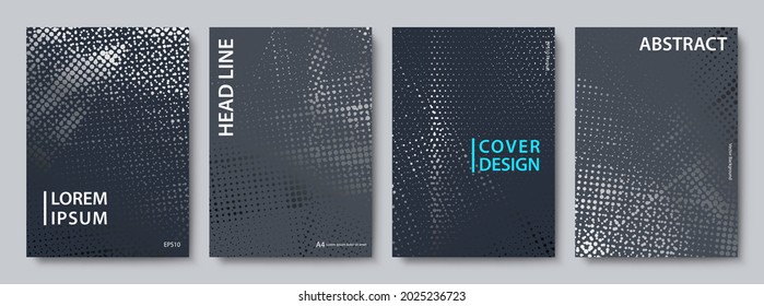Conjunto de modernos fondos de jardín. Textura del aceite de plata. Plantillas de diseño de portada vectorial.