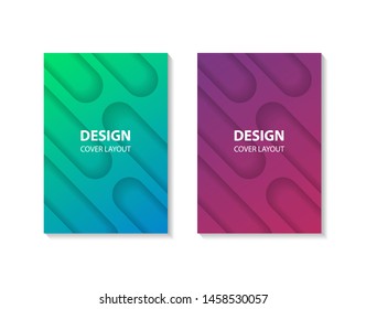 Set Modern ٍShape Halftone Gradient Color, Abstract Bubble Geometric Graphic Design Template for Cover Book, Poster, Flyer, Banner, Landing Page, Web, Social Media, Print, Wallpaper, Background Eps10