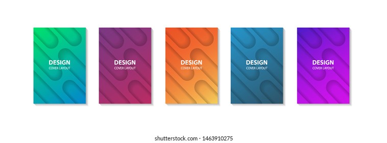 Set Modern Halftone Gradient Color, Abstract Bubble Geometric Graphic Design Template for Covers, Books, Posters, Flyers, Banners, Landing Pages, Web, Social Media, Print, Wallpaper, Backgrounds Eps10