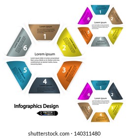 set of modern hexagon infographics options banner. Vector illustration. can be used for work flow layout, diagram, number options, web design.