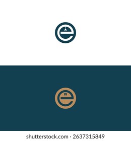 Set of modern home architecture industrial building logo design templates with initial letter E , house logo letter E