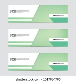Set of modern Horizontal banner with abstract blur background